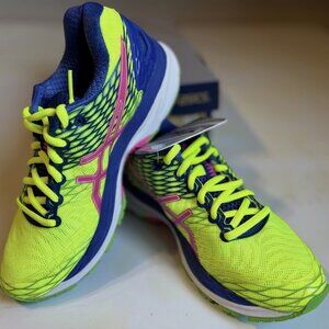 NEW Asics GEL NIMBUS 18 Womens Size 9 US Medium 40.5 EUR Yellow Blue Lime